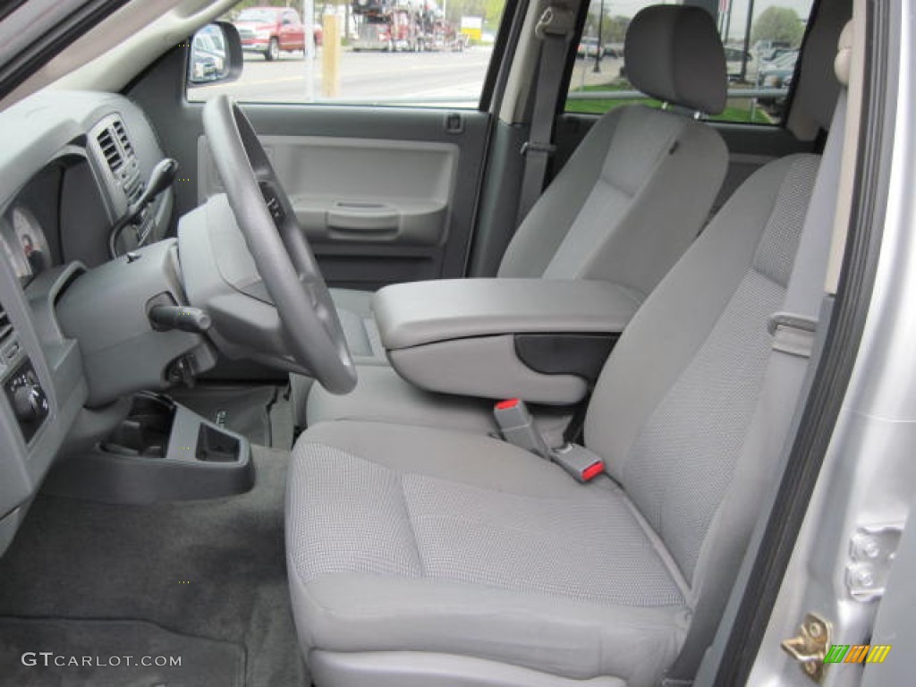 Medium Slate Gray Interior 2007 Dodge Dakota SLT Quad Cab 4x4 Photo #51344689