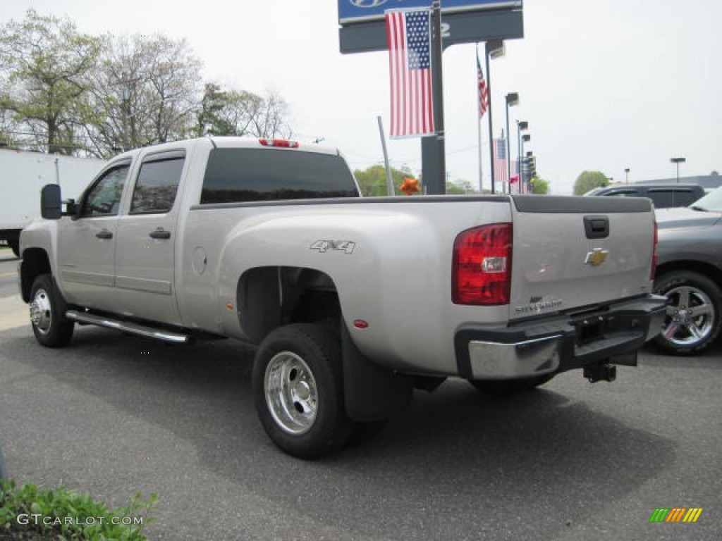 2008 Silverado 3500HD LT Crew Cab 4x4 Dually - Silver Birch Metallic / Ebony photo #2