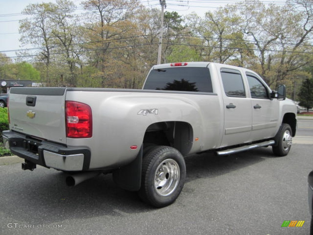 2008 Silverado 3500HD LT Crew Cab 4x4 Dually - Silver Birch Metallic / Ebony photo #3