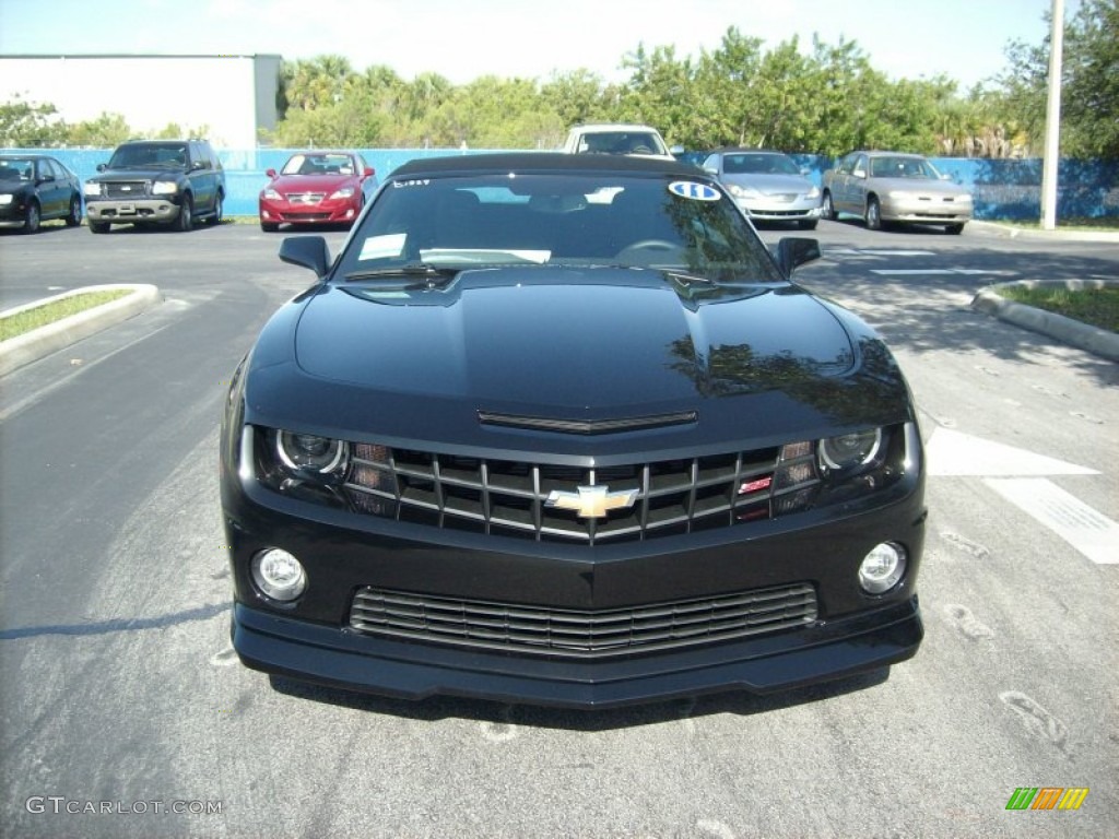2011 Camaro SS/RS Convertible - Black / Black photo #2