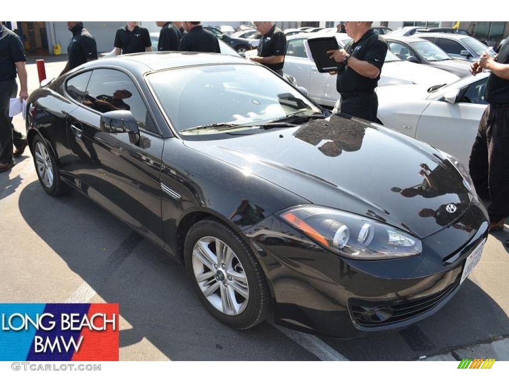 2008 Tiburon GS - Black Pearl / GS Black Cloth photo #1