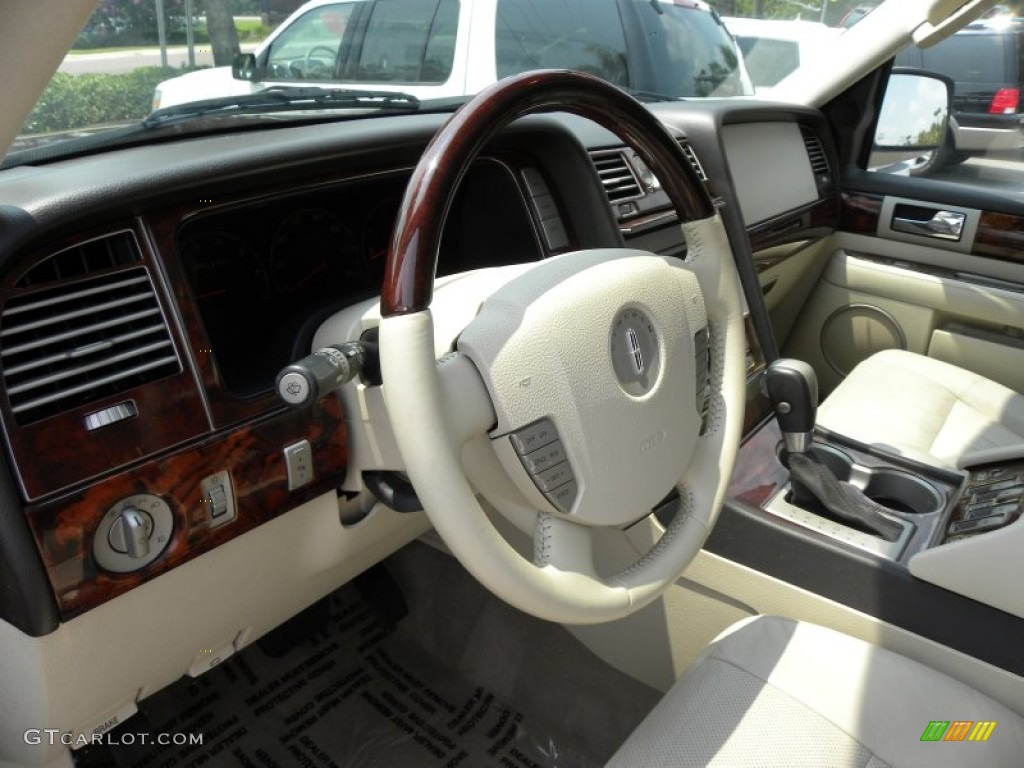 2003 Lincoln Navigator Luxury Light Parchment Steering Wheel Photo #51350354