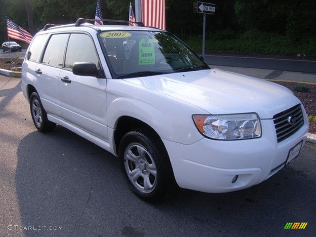 2007 Forester 2.5 X - Aspen White / Desert Beige photo #1