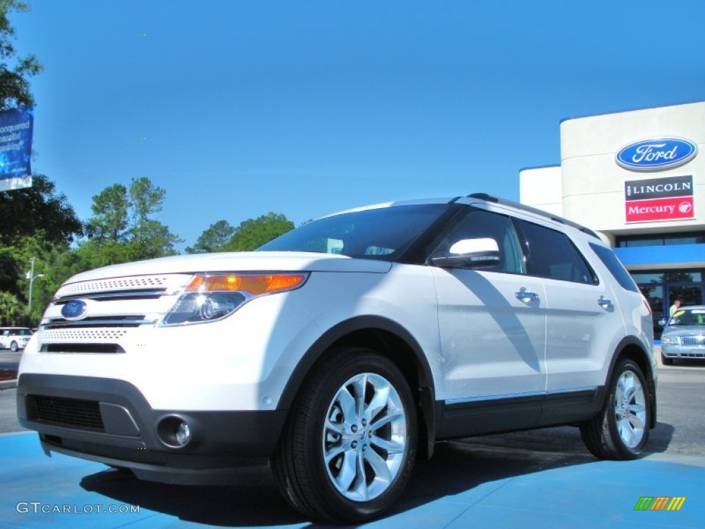 White Platinum Tri-Coat Ford Explorer