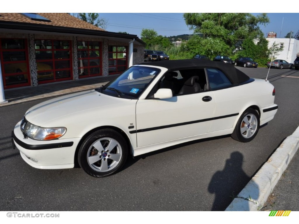 2002 9-3 SE Convertible - Polar White / Charcoal Gray photo #31