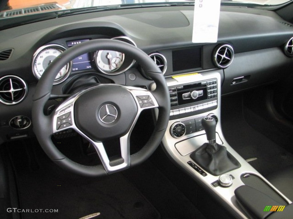 Black Interior 2012 Mercedes-Benz SLK 350 Roadster Photo #51356612