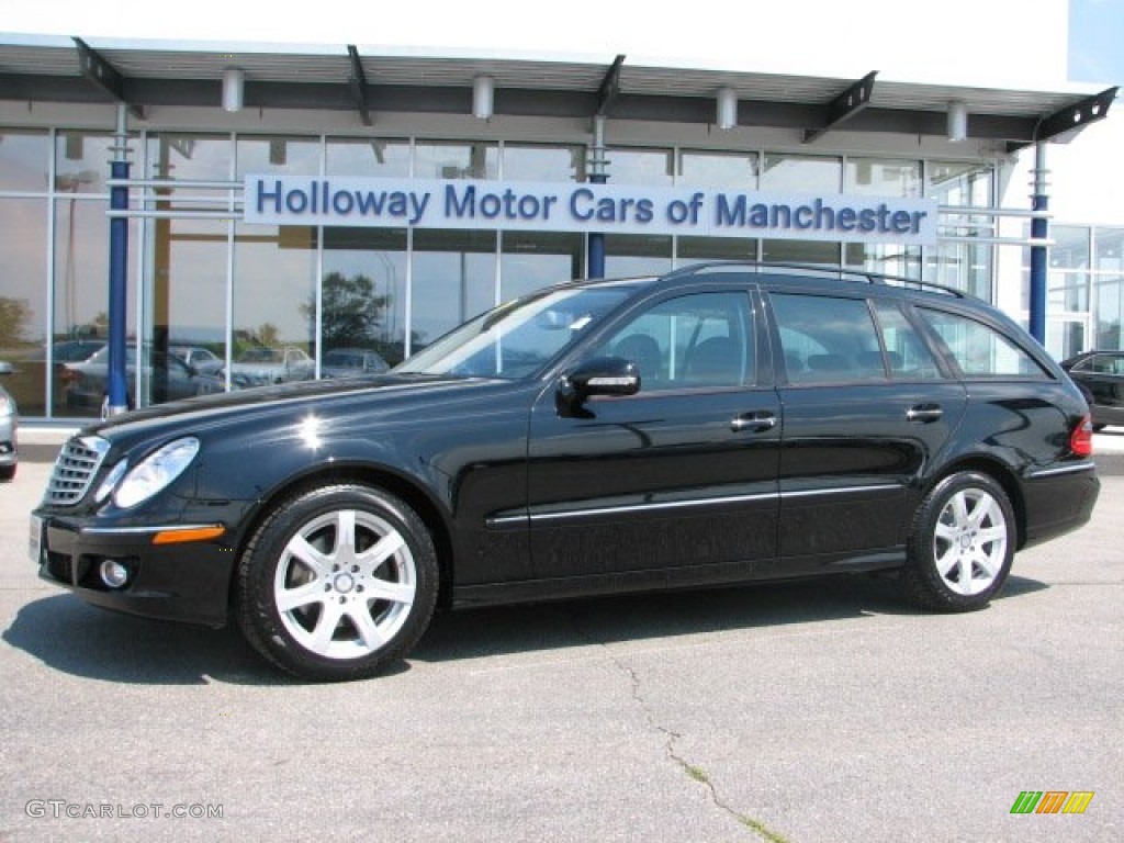 2008 E 350 4Matic Wagon - Black / Black photo #1