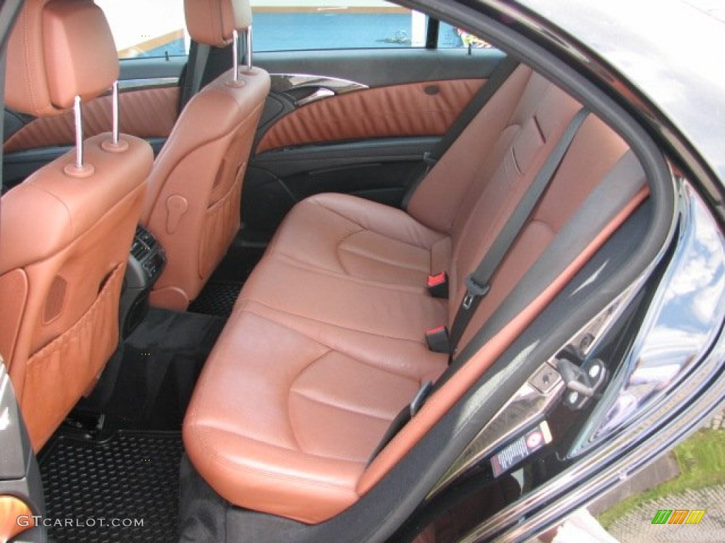 Black/Cognac Brown Interior 2007 Mercedes-Benz E 550 4Matic Sedan Photo #51357593