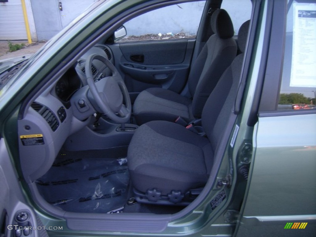 2004 Accent GL Sedan - Quartz Green / Gray photo #6