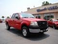 2005 Bright Red Ford F150 XL SuperCab 4x4  photo #2