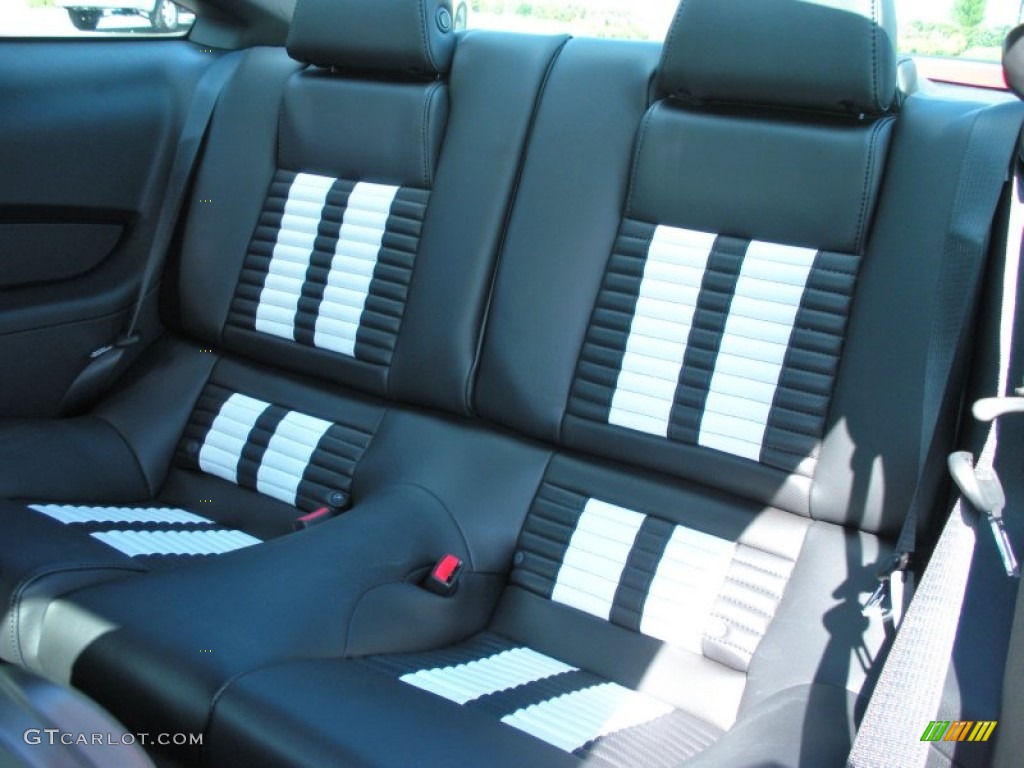 Charcoal Black/White Interior 2012 Ford Mustang Shelby GT500 SVT Performance Package Coupe Photo #51358442