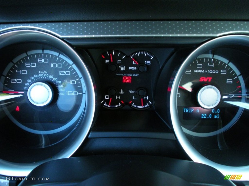 2012 Ford Mustang Shelby GT500 SVT Performance Package Coupe Gauges Photo #51358481