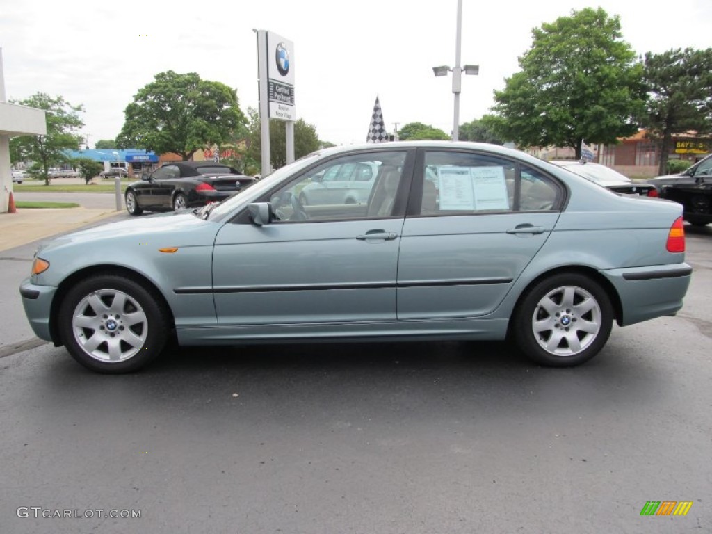 2004 3 Series 325i Sedan - Grey Green Metallic / Sand photo #2