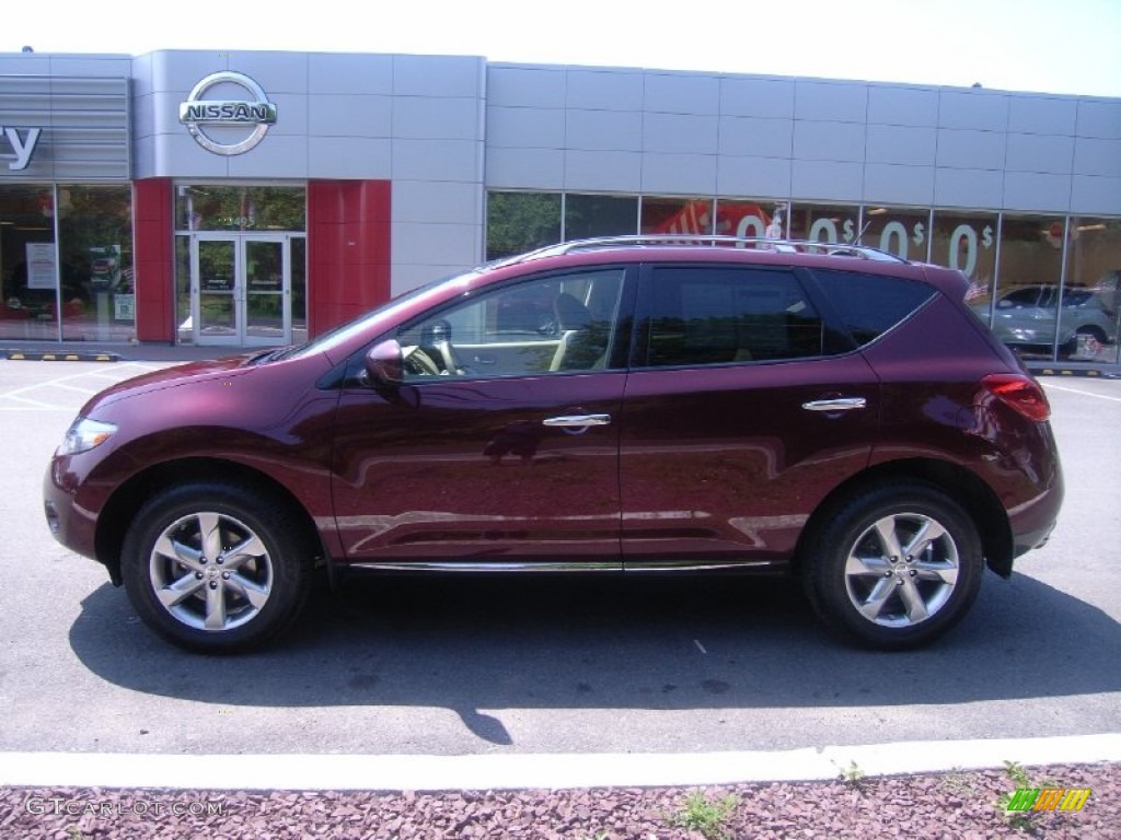 2009 Murano S AWD - Merlot Metallic / Beige photo #30