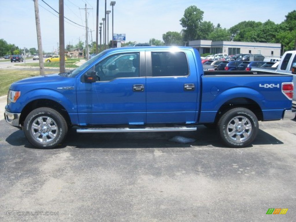 2011 F150 XLT SuperCrew 4x4 - Blue Flame Metallic / Steel Gray photo #3