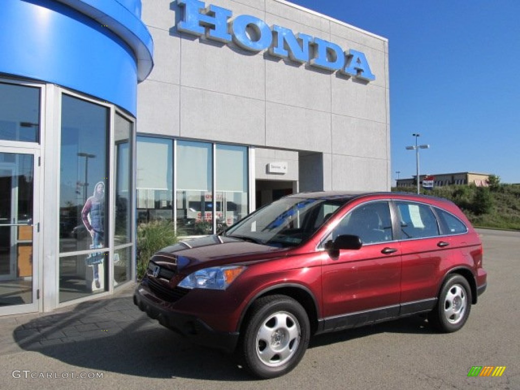 2008 CR-V LX 4WD - Tango Red Pearl / Gray photo #1
