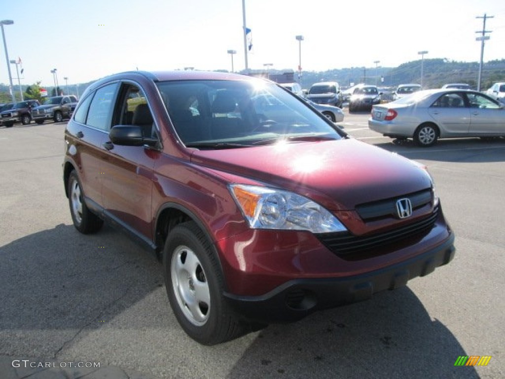 2008 CR-V LX 4WD - Tango Red Pearl / Gray photo #9