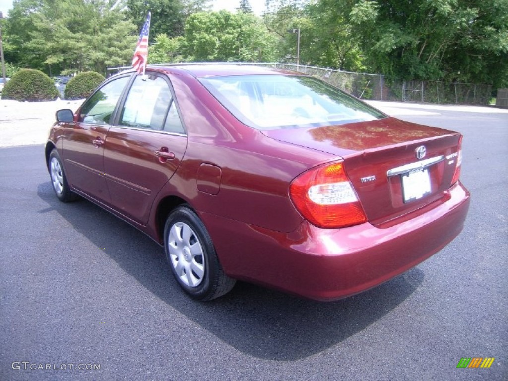 2004 Camry LE - Salsa Red Pearl / Taupe photo #2