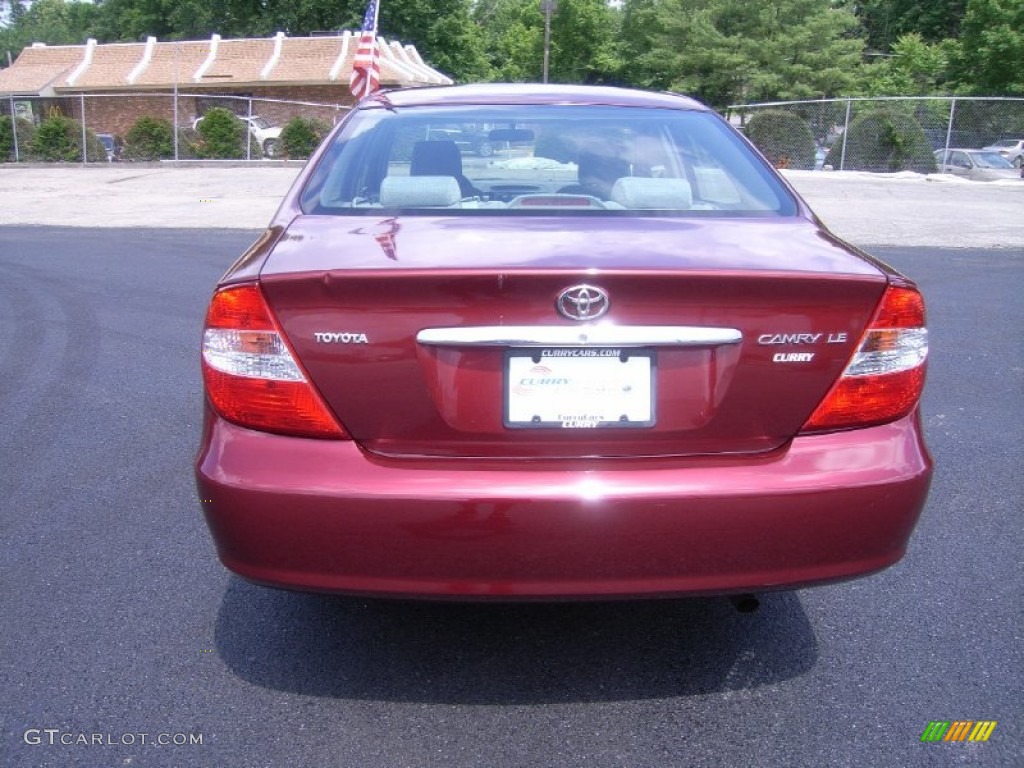 2004 Camry LE - Salsa Red Pearl / Taupe photo #27