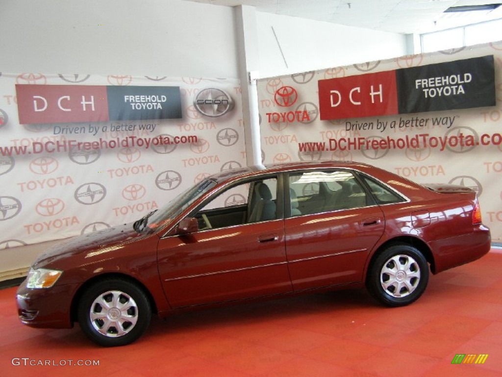 2002 Avalon XL - Vintage Red Pearl / Taupe photo #4