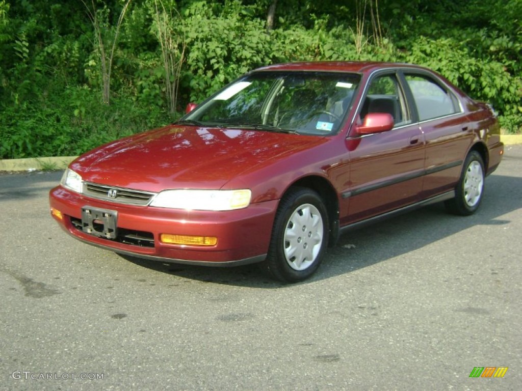 1996 Accord LX Sedan - Bordeaux Red Pearl / Gray photo #1