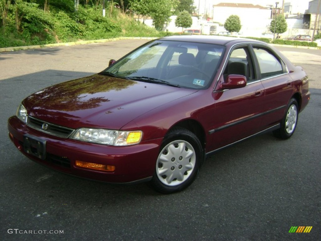 1996 Accord LX Sedan - Bordeaux Red Pearl / Gray photo #18