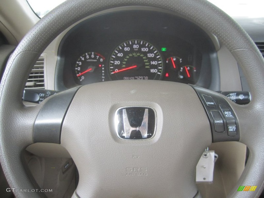 2003 Honda Accord LX Sedan Ivory Steering Wheel Photo #51379897