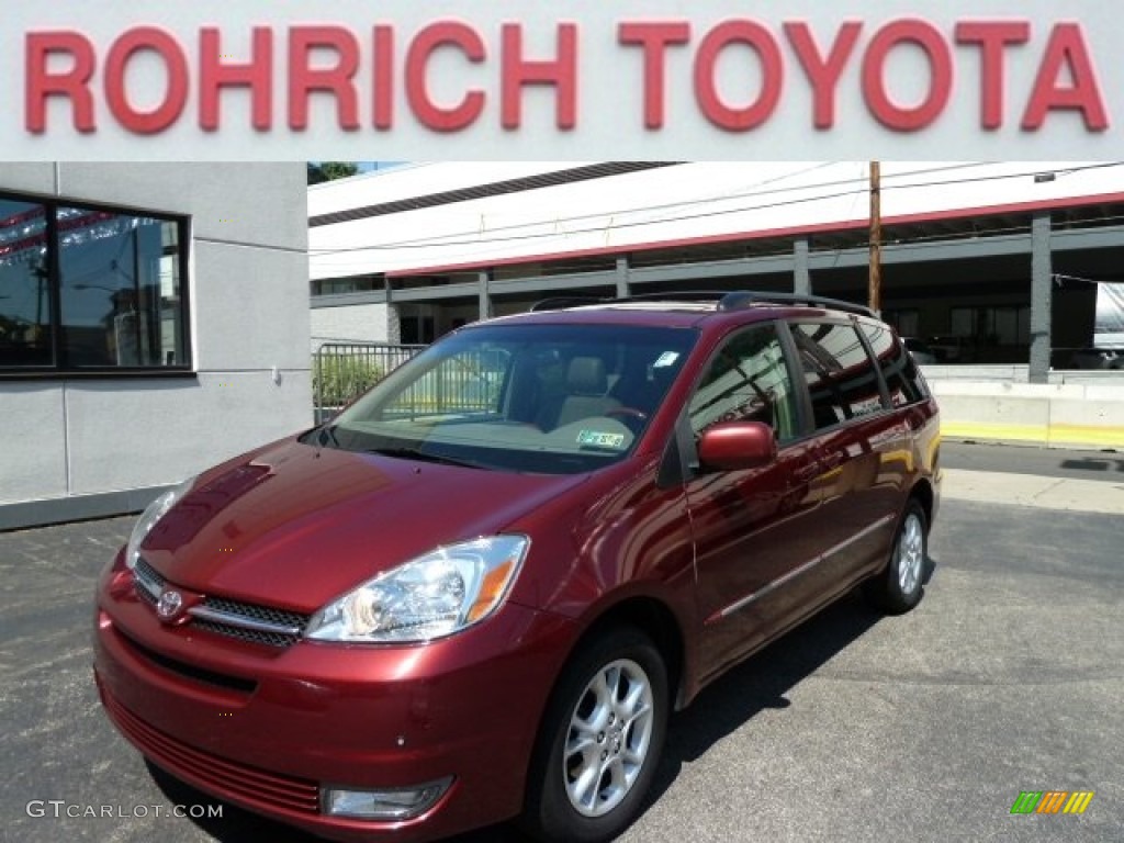 2004 Sienna XLE Limited AWD - Salsa Red Pearl / Fawn Beige photo #11