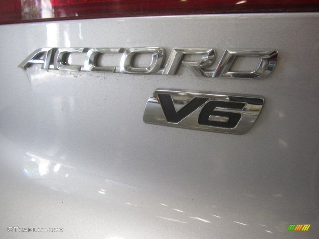 2005 Accord EX V6 Coupe - Satin Silver Metallic / Black photo #14