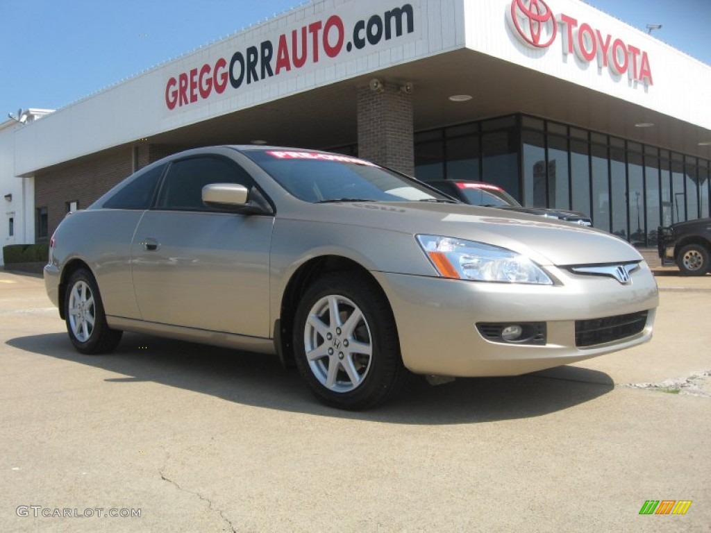 2003 Accord EX V6 Coupe - Desert Mist Metallic / Ivory photo #1