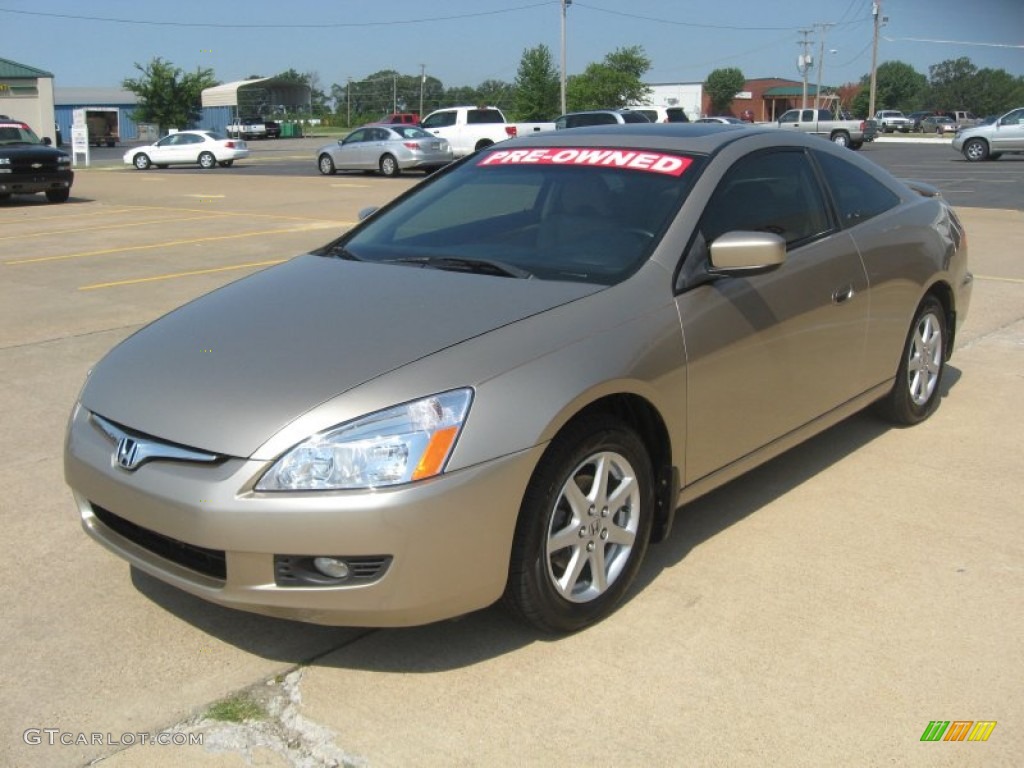 2003 Accord EX V6 Coupe - Desert Mist Metallic / Ivory photo #3