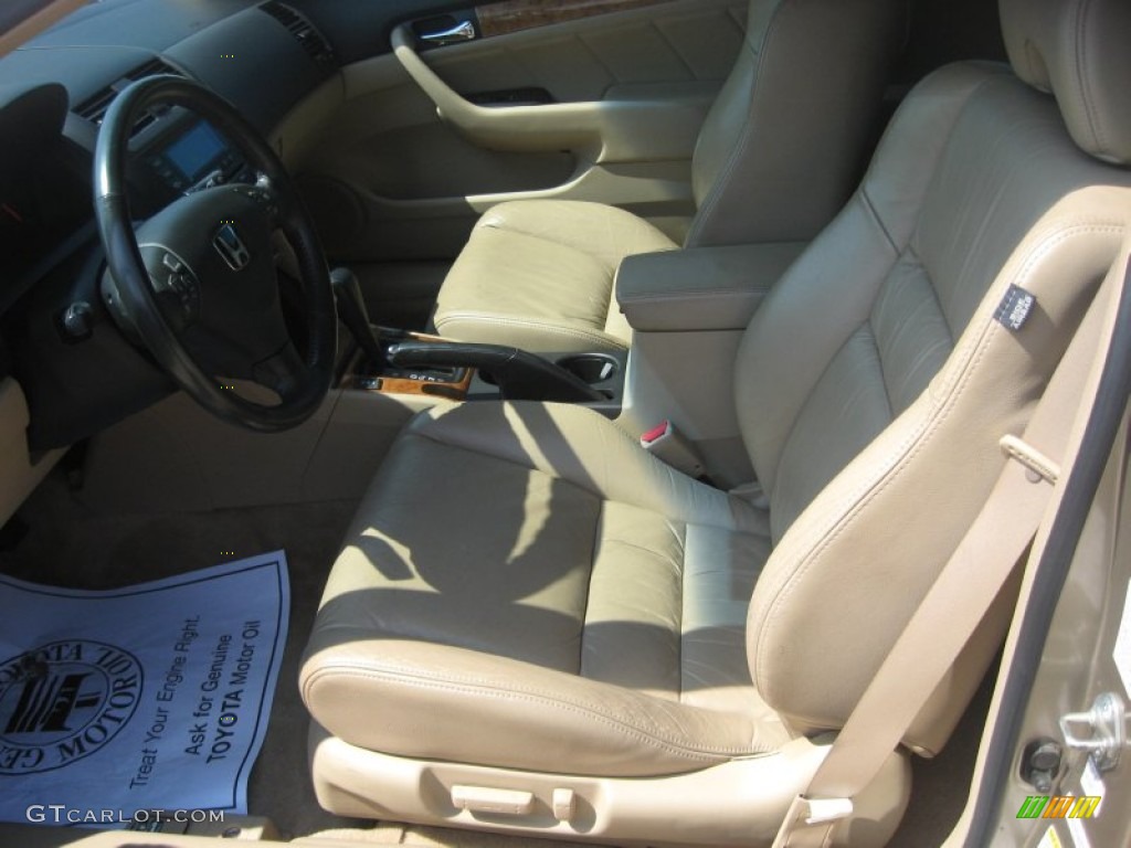 2003 Accord EX V6 Coupe - Desert Mist Metallic / Ivory photo #11
