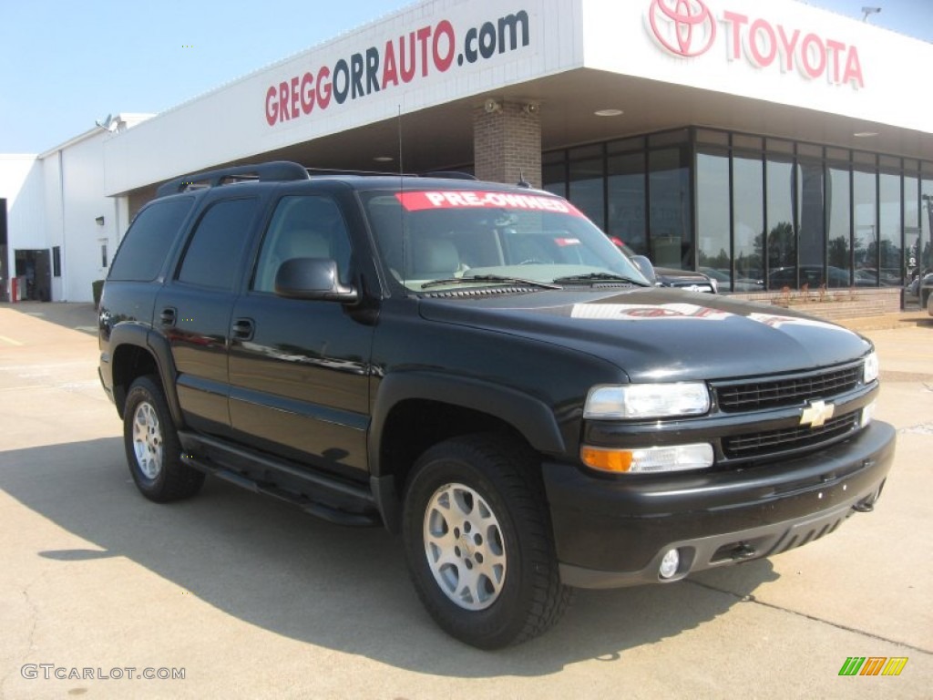 2004 Tahoe Z71 4x4 - Black / Tan/Neutral photo #1