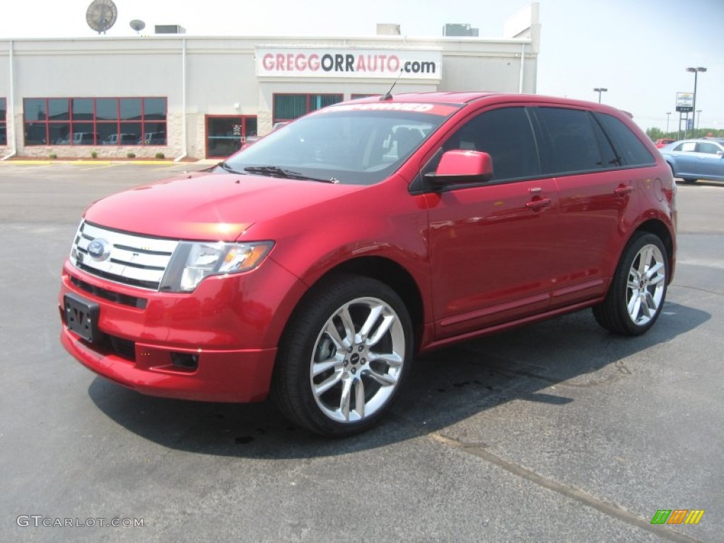 2010 Edge Sport - Red Candy Metallic / Sport Black Leather/Grey Alcantara photo #1