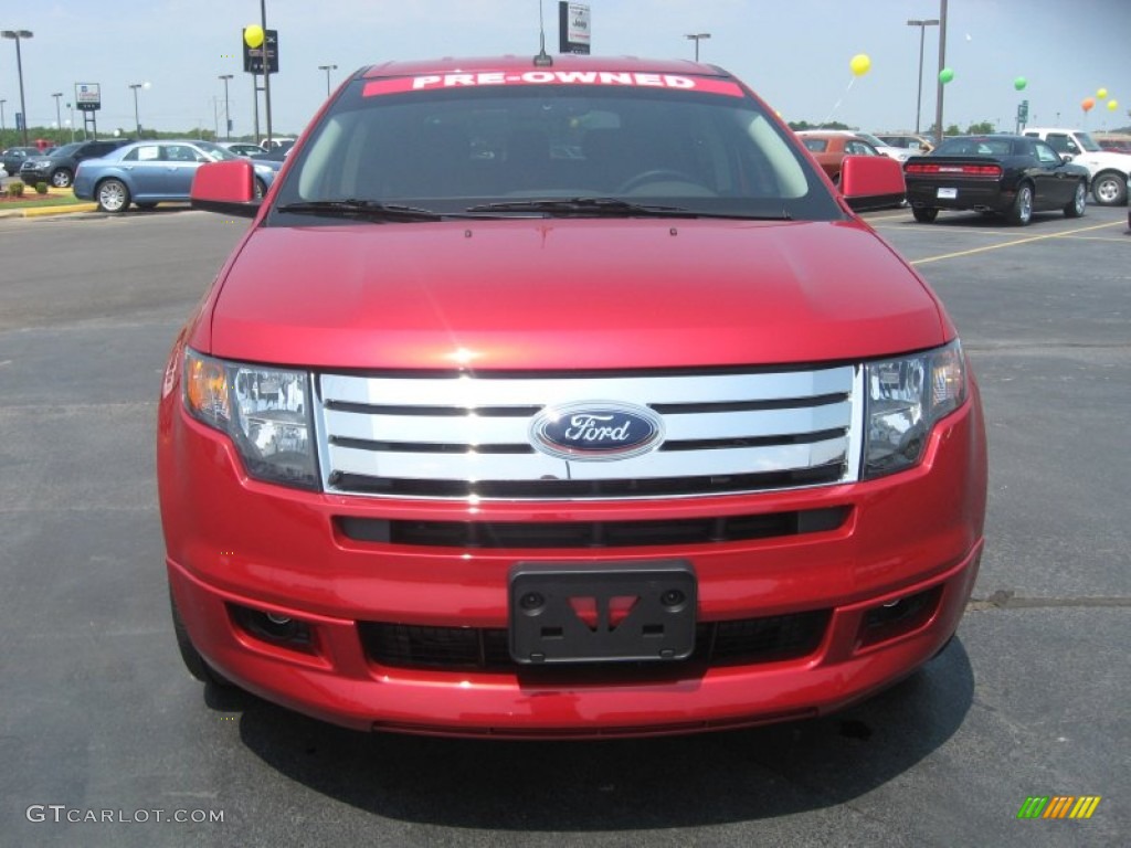 2010 Edge Sport - Red Candy Metallic / Sport Black Leather/Grey Alcantara photo #2