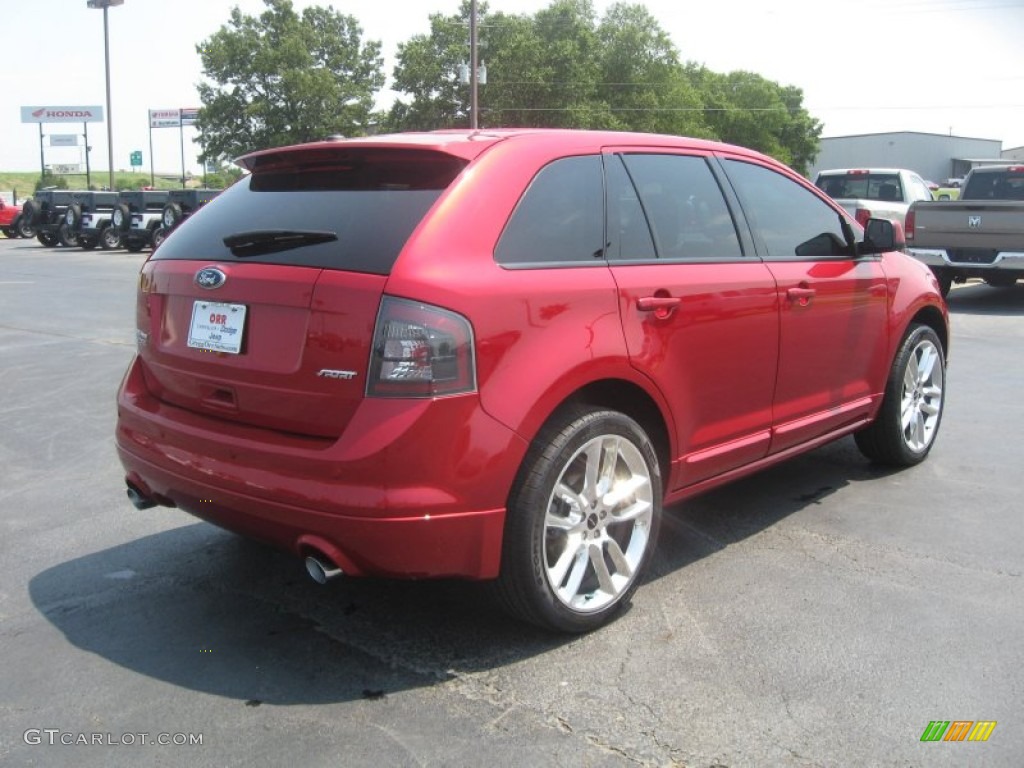 2010 Edge Sport - Red Candy Metallic / Sport Black Leather/Grey Alcantara photo #5