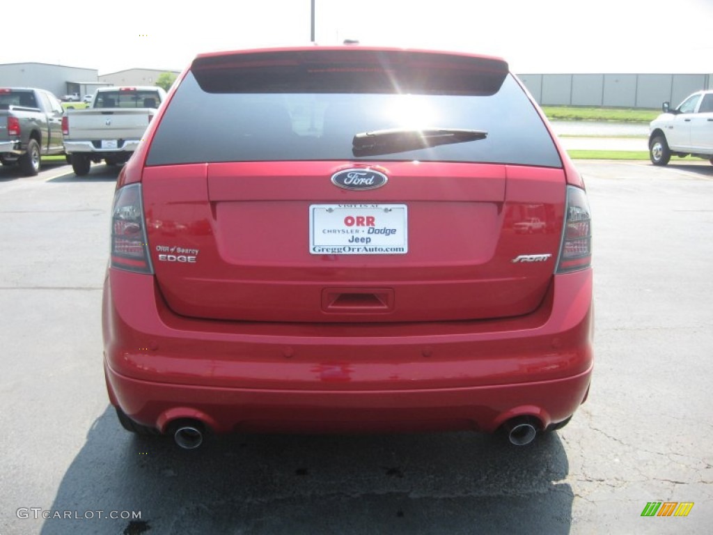 2010 Edge Sport - Red Candy Metallic / Sport Black Leather/Grey Alcantara photo #6