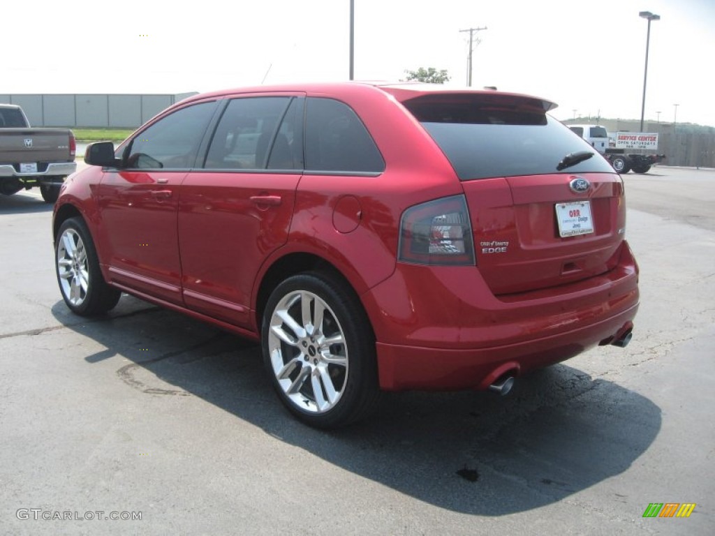 2010 Edge Sport - Red Candy Metallic / Sport Black Leather/Grey Alcantara photo #7