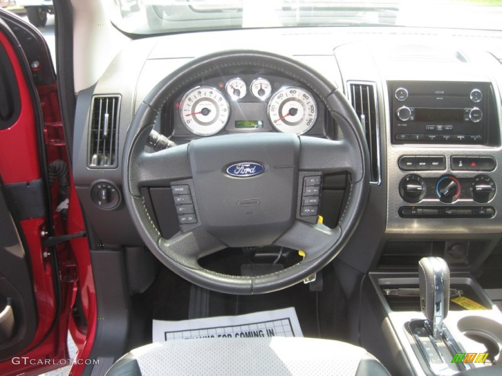 2010 Edge Sport - Red Candy Metallic / Sport Black Leather/Grey Alcantara photo #9