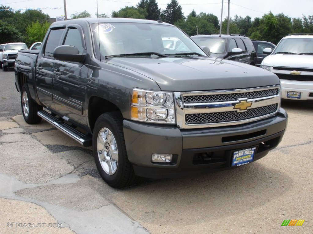 2011 Silverado 1500 LTZ Crew Cab 4x4 - Taupe Gray Metallic / Light Titanium/Dark Titanium photo #3