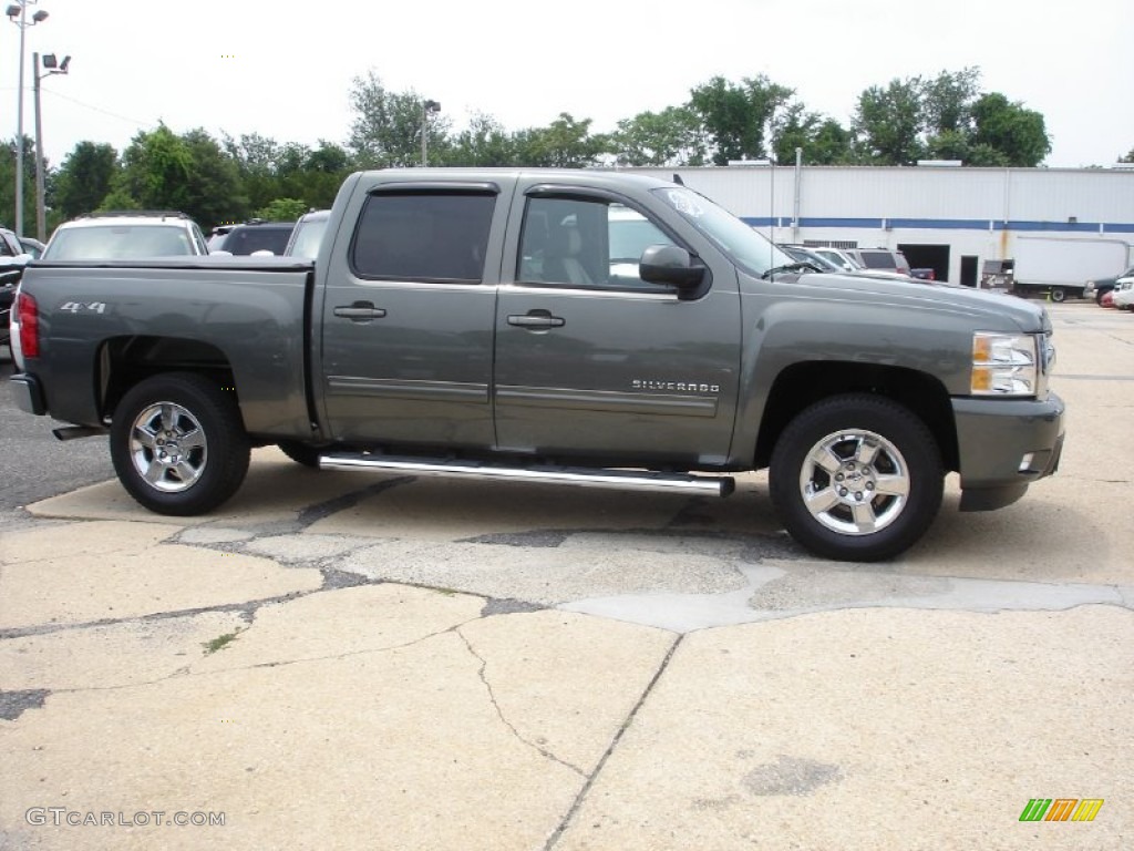 2011 Silverado 1500 LTZ Crew Cab 4x4 - Taupe Gray Metallic / Light Titanium/Dark Titanium photo #7