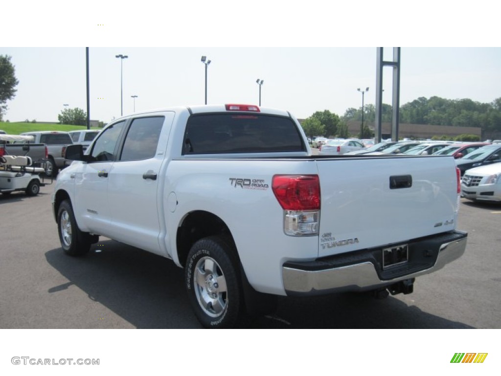 2011 Tundra TRD CrewMax 4x4 - Super White / Sand Beige photo #3