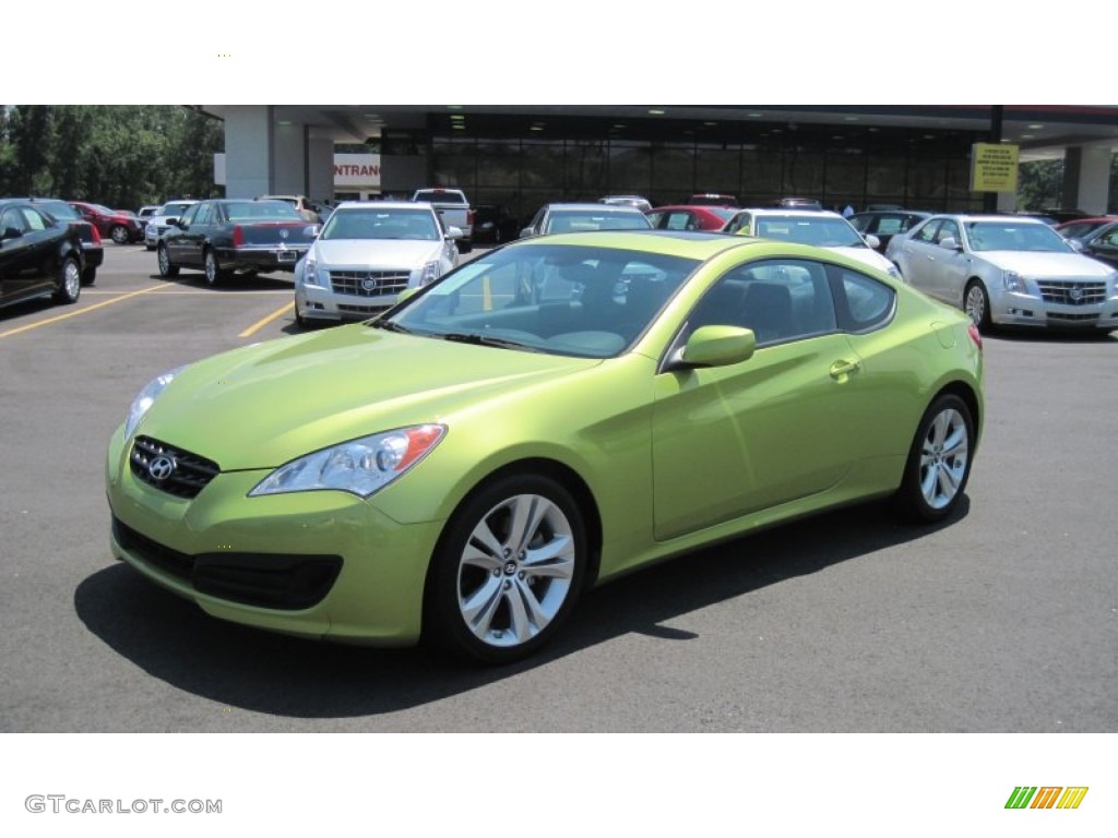 2010 Genesis Coupe 2.0T - Lime Rock Green / Black photo #1