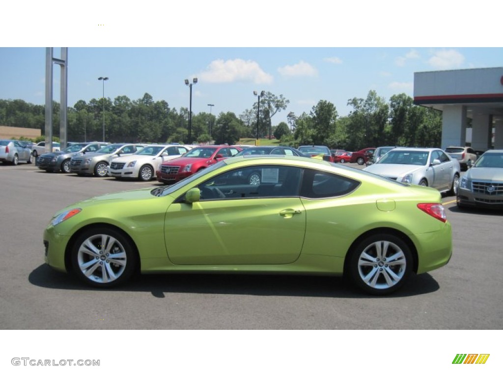 2010 Genesis Coupe 2.0T - Lime Rock Green / Black photo #2