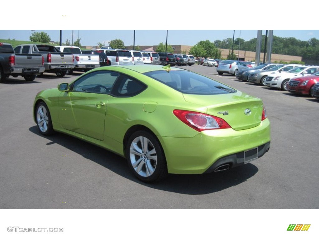 2010 Genesis Coupe 2.0T - Lime Rock Green / Black photo #3