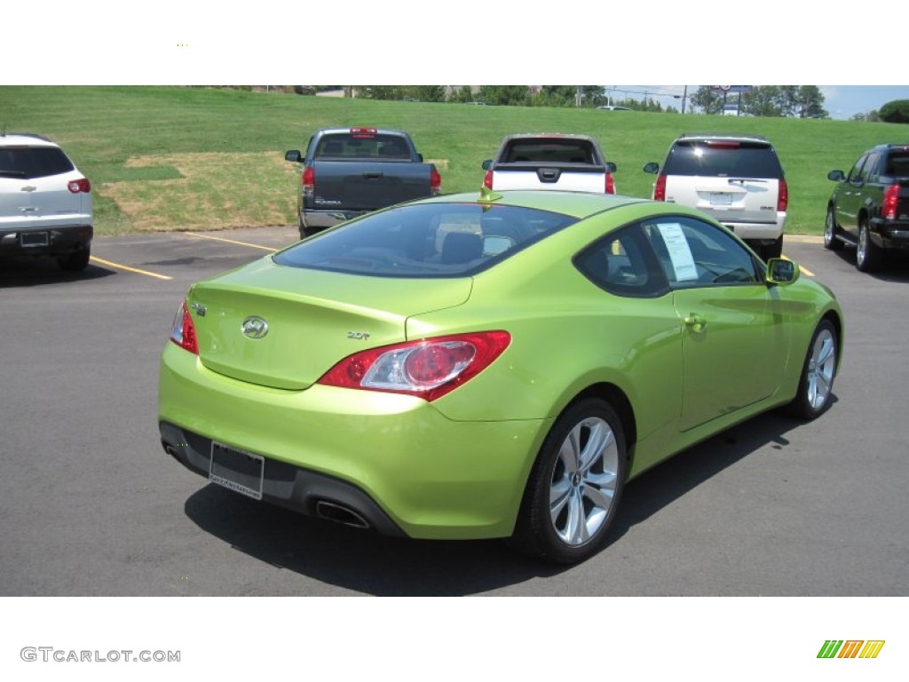 2010 Genesis Coupe 2.0T - Lime Rock Green / Black photo #5