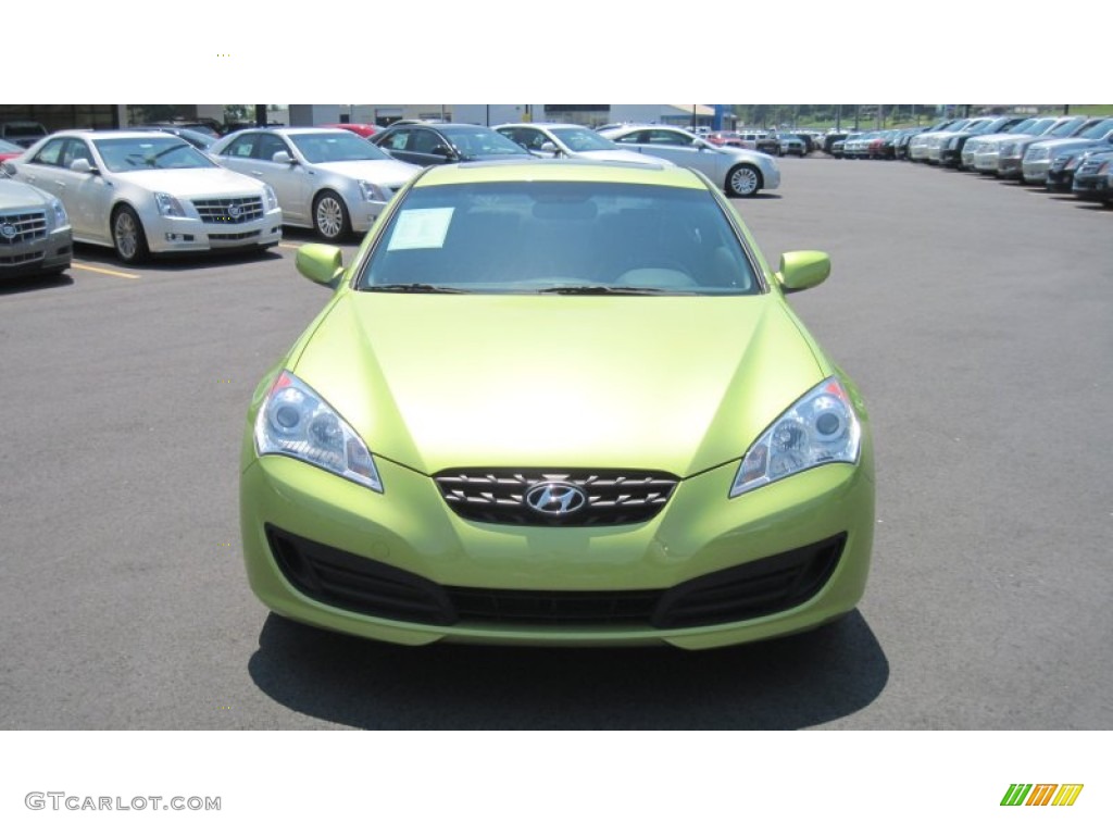 2010 Genesis Coupe 2.0T - Lime Rock Green / Black photo #8
