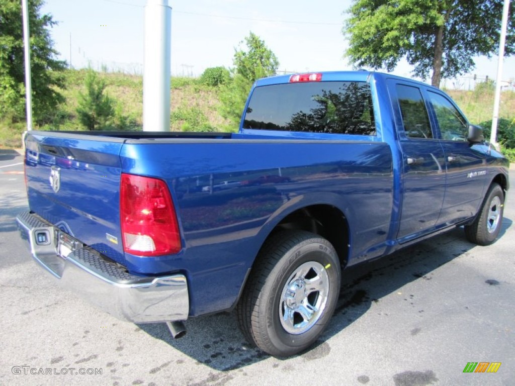 2011 Ram 1500 ST Quad Cab - Deep Water Blue Pearl / Dark Slate Gray/Medium Graystone photo #3