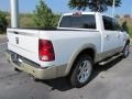 2011 Bright White Dodge Ram 1500 Laramie Longhorn Crew Cab  photo #3