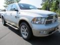 2011 Bright White Dodge Ram 1500 Laramie Longhorn Crew Cab  photo #4